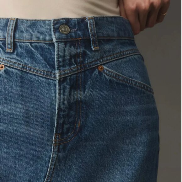 Reformation Jagger Denim Midi Skirt - Size 26 - Picture 7 of 8